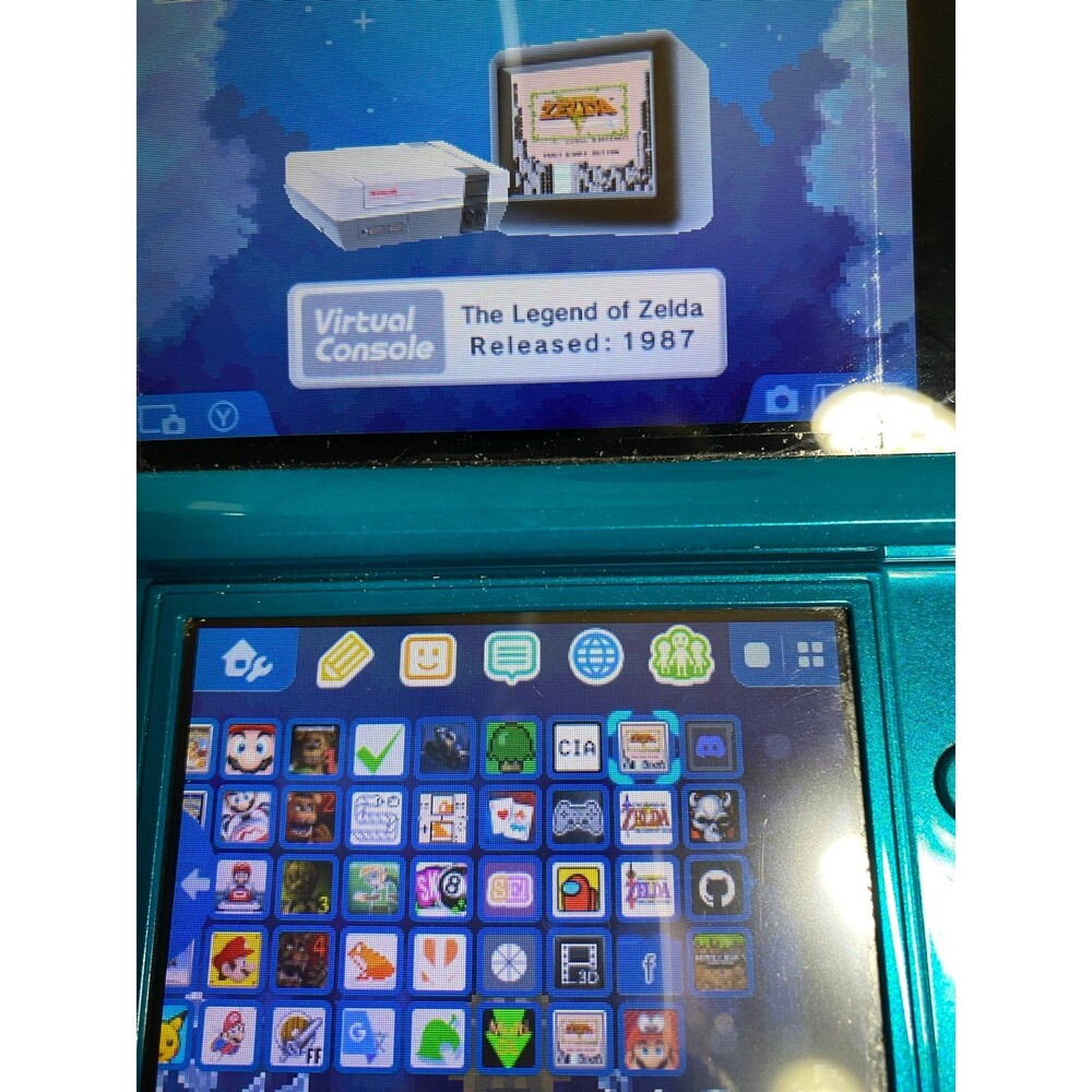 Nintendo 3DS Handheld Console Aqua Blue USA w Pokémon Mario Zelda games - Picture 7 of 9